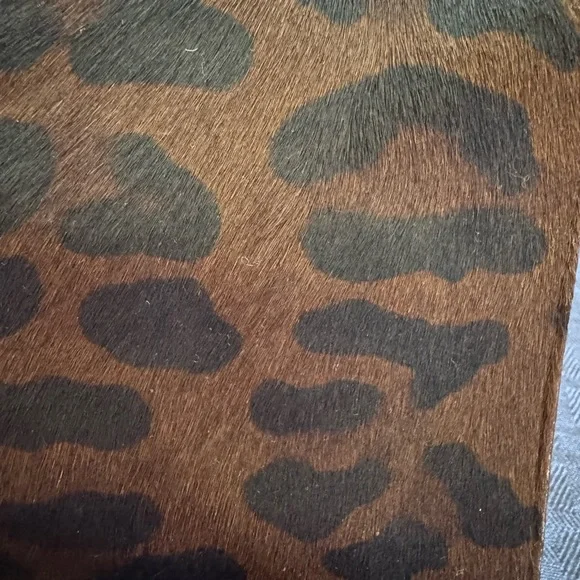 Salvatore Ferragamo Dark Brown Animal Print Clutch - Picture 2 of 7